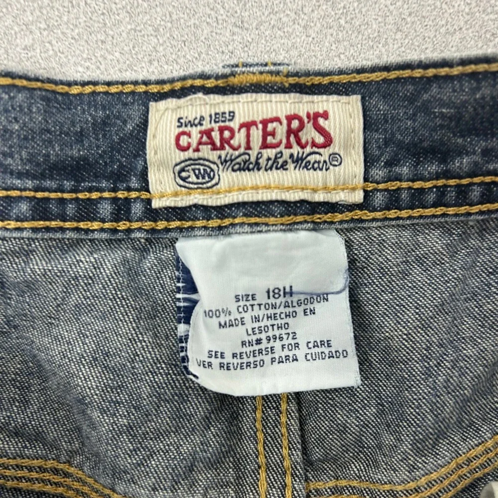 VTG‎ Carters Watch the Wear Mens 18H Blue Denim Carpenter Jeans Wide Leg 30x31